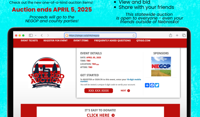 Vote Red Auction April 5, 2025