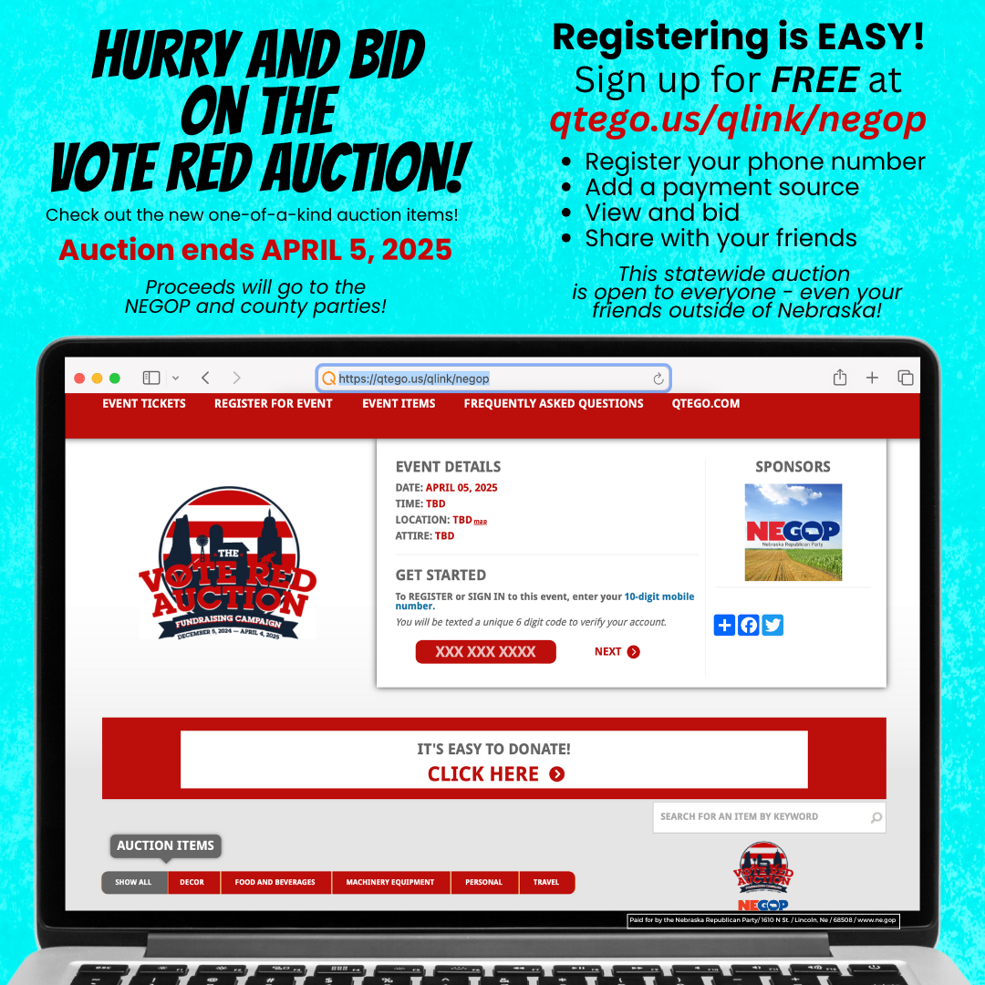 Vote Red Auction April 5, 2025